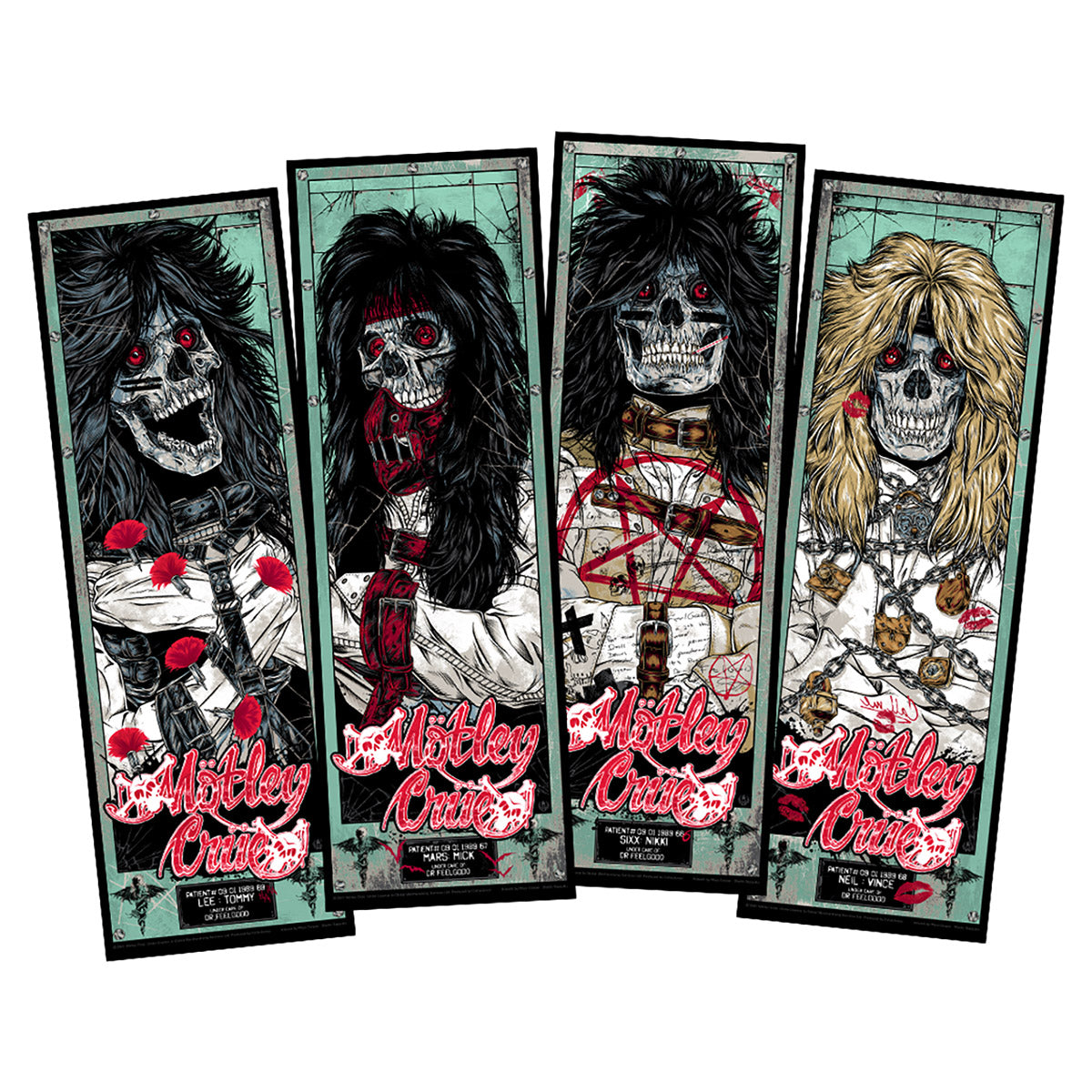 Mötley Crüe Dr. Feelgood's Patients (Set of 4)