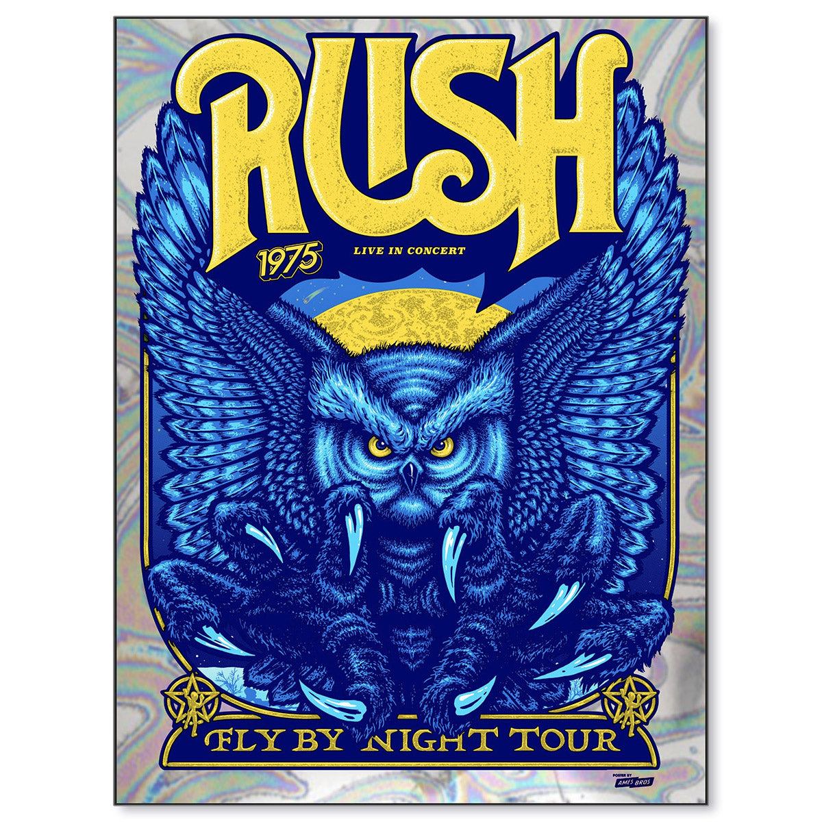 Rush - Fly By Night Tour 45th Anniversary by Ames Bros (Swirl Foil Variant)
