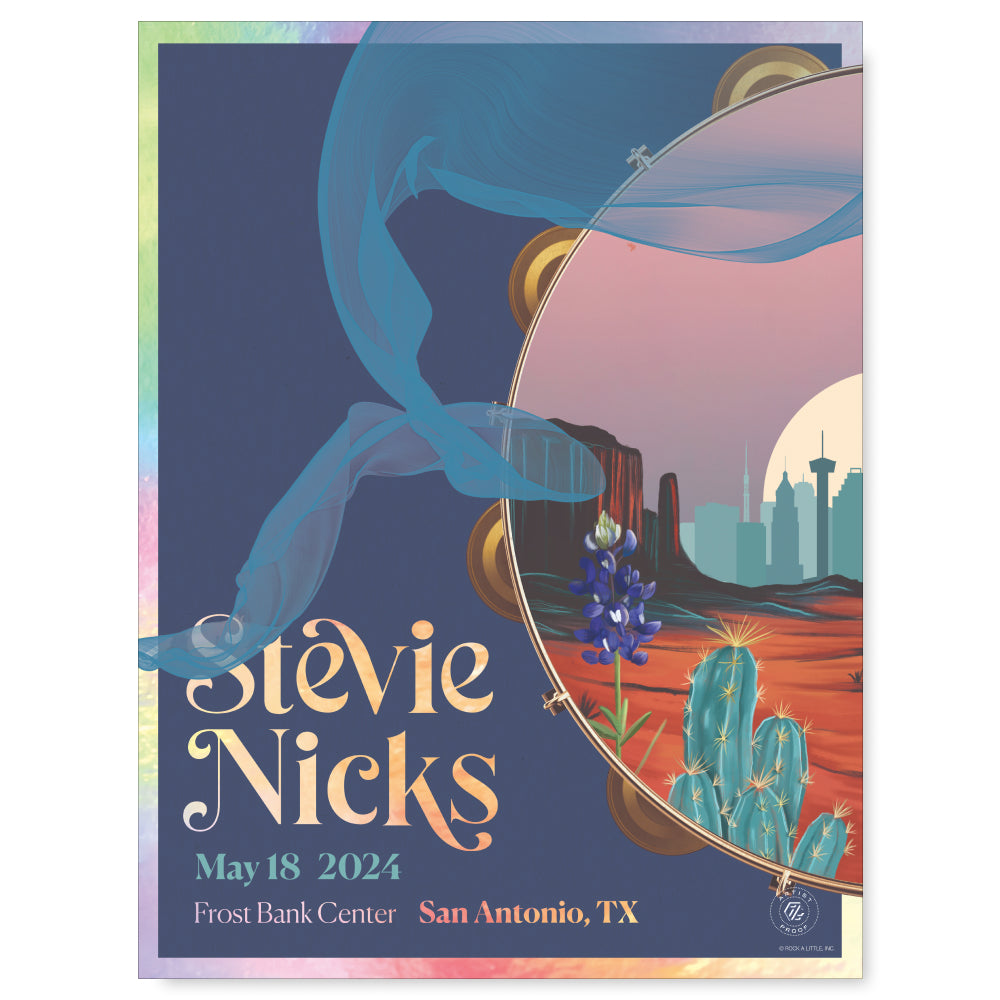 Stevie Nicks May 18, 2024 San Antonio Rainbow Foil Artist Proof