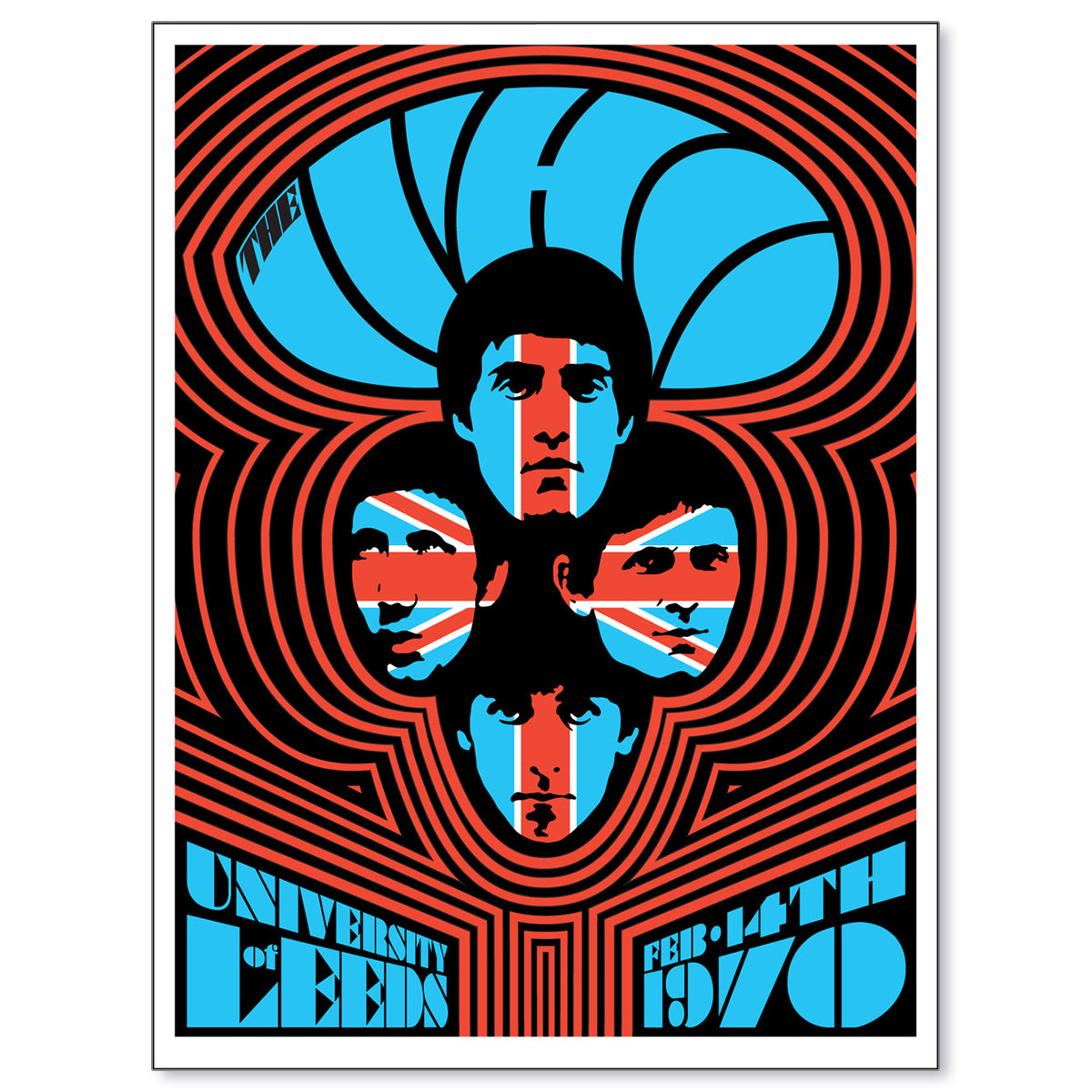 The Who Leeds #2 1970 by Ames Bros (Glow In Dark Edition)