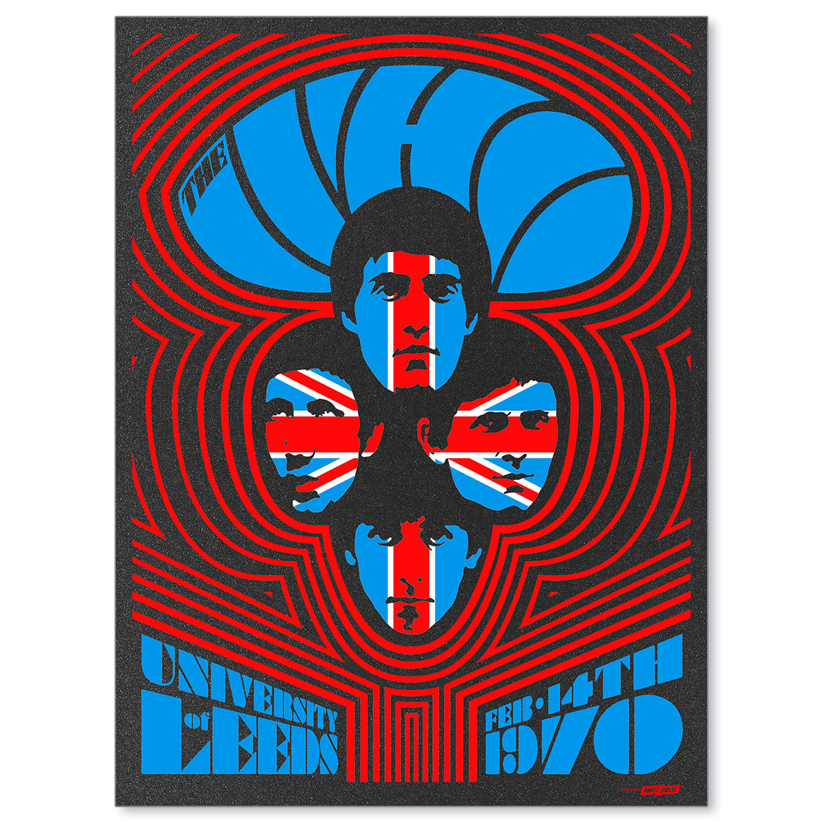 The Who Leeds #2 1970 by Ames Bros (Black Metallic Edition)