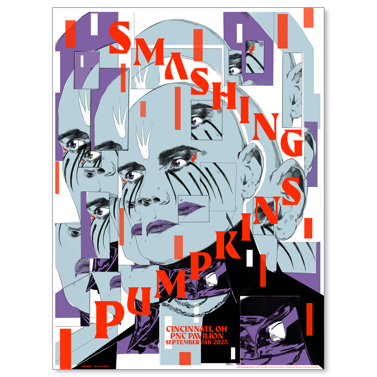 The Smashing Pumpkins Cincinnati September 5, 2023 Poster & Setlist Trading Card