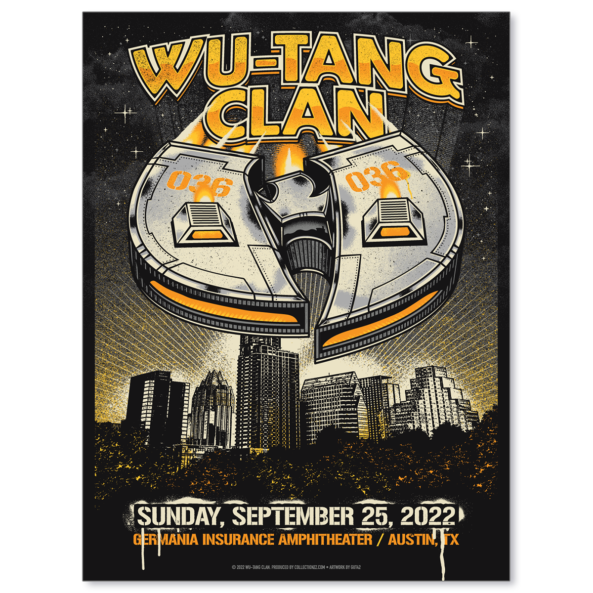 Wu-Tang Clan Austin September 25, 2022 Print