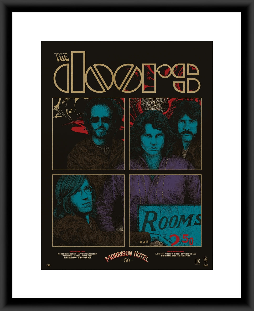 The Doors Morrison Hotel Print by Richey Beckett (Roadhouse Blues Edition)