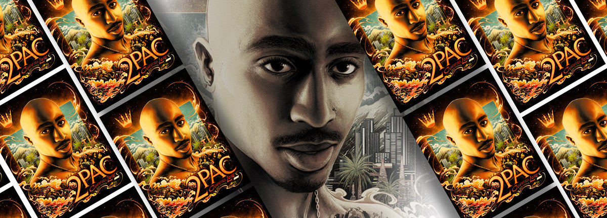 2pac Red Collage Rap Poster