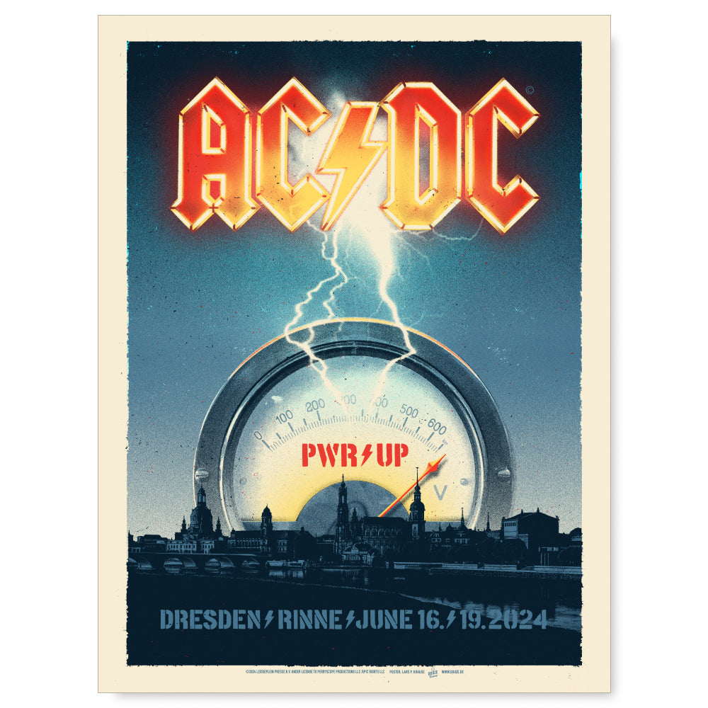 AC/DC Dresden June 16th & June 19th Poster (Collectors Edition)