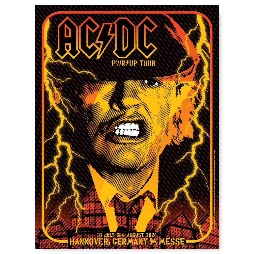 AC/DC Hannover July 31 & August 4 Poster & Setlist Trading Card