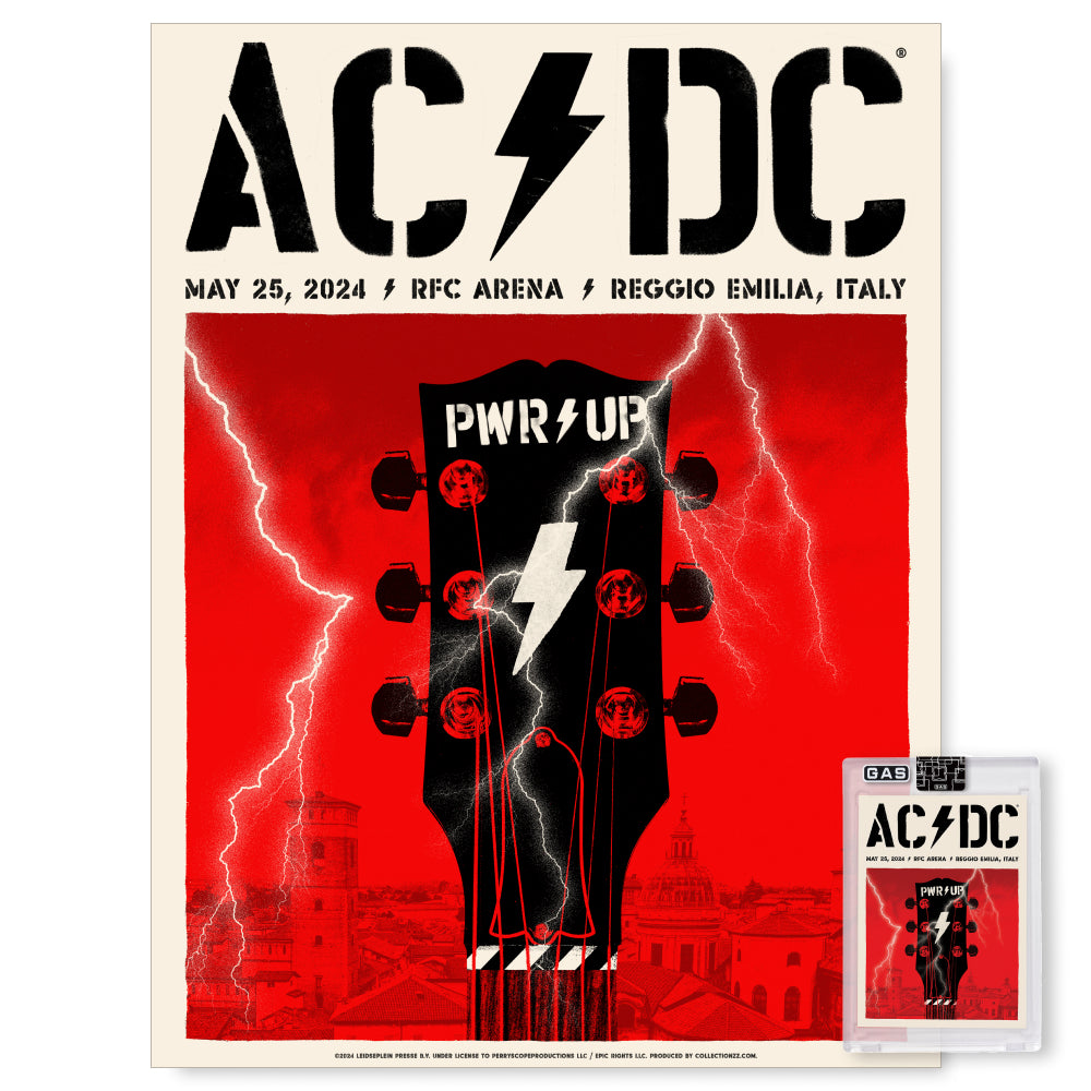 AC/DC Reggio Emilia May 25 Poster & Setlist Trading Card