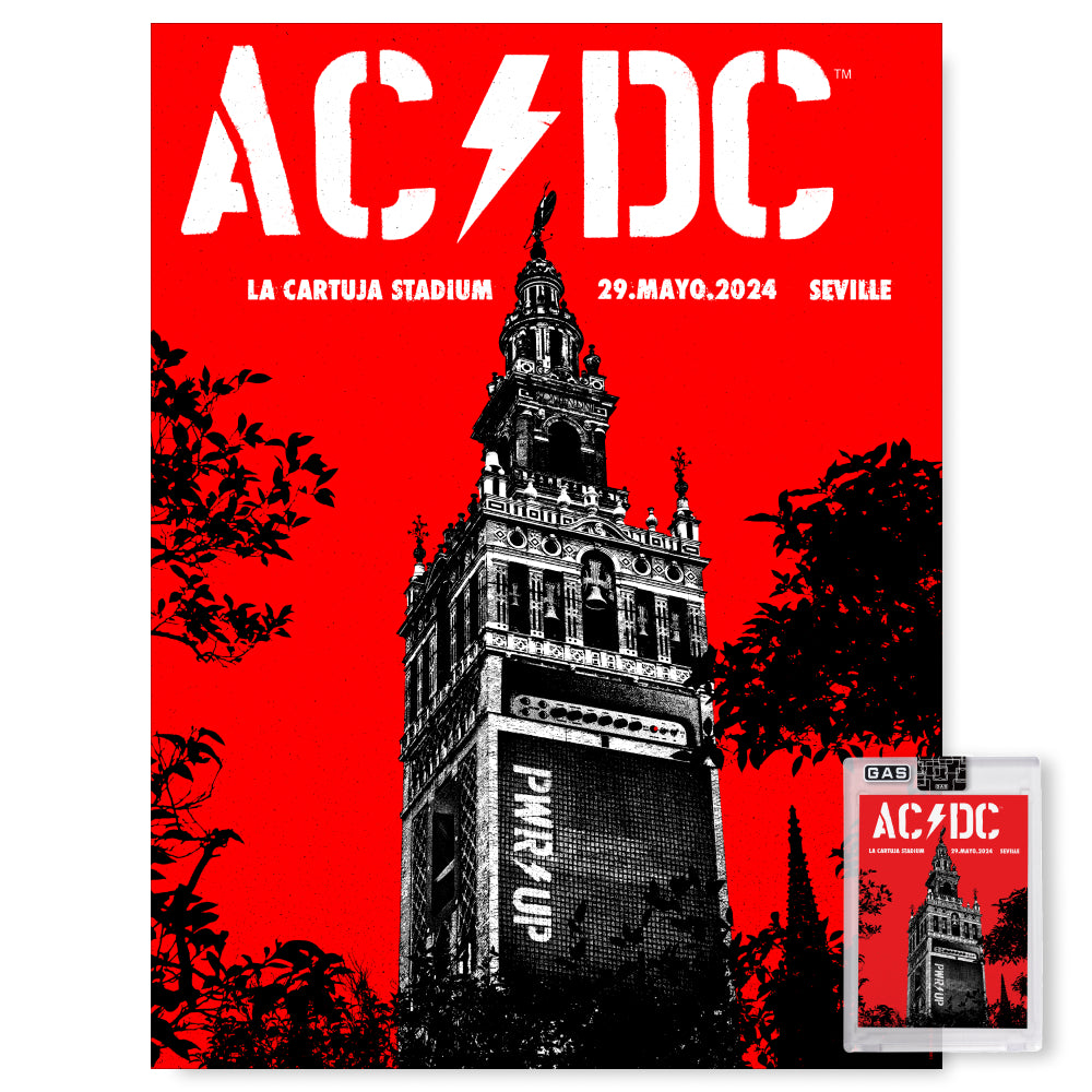 AC/DC Seville May 29 Poster & Setlist Trading Card