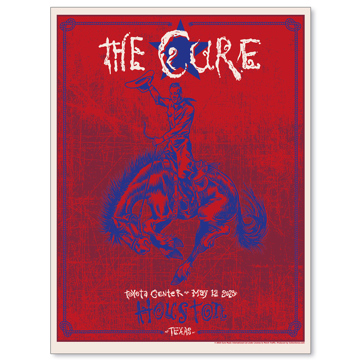 The Cure Houston May 12, 2023 Second Edition Poster & Trading Card