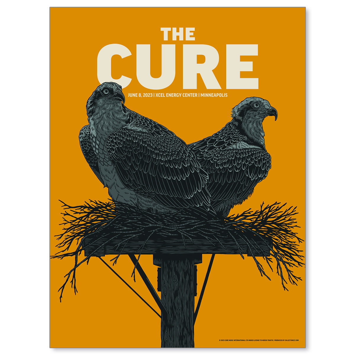 The Cure Minneapolis June 8, 2023 Second Edition Poster & Trading Card