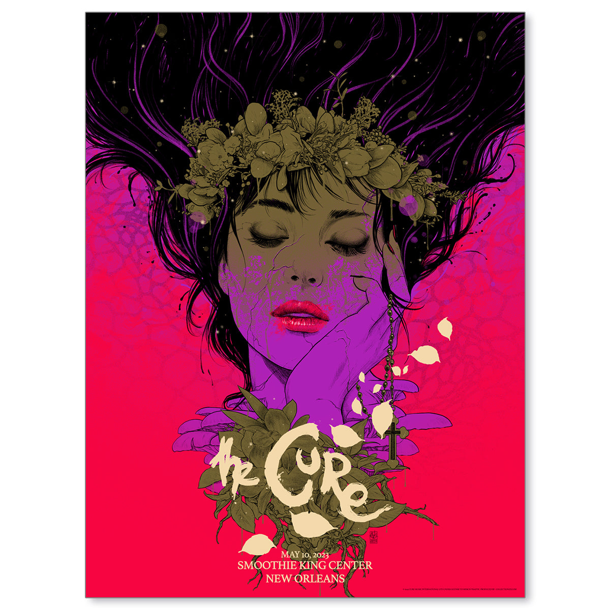 The Cure New Orleans May 11, 2023 Second Edition Poster & Trading Card