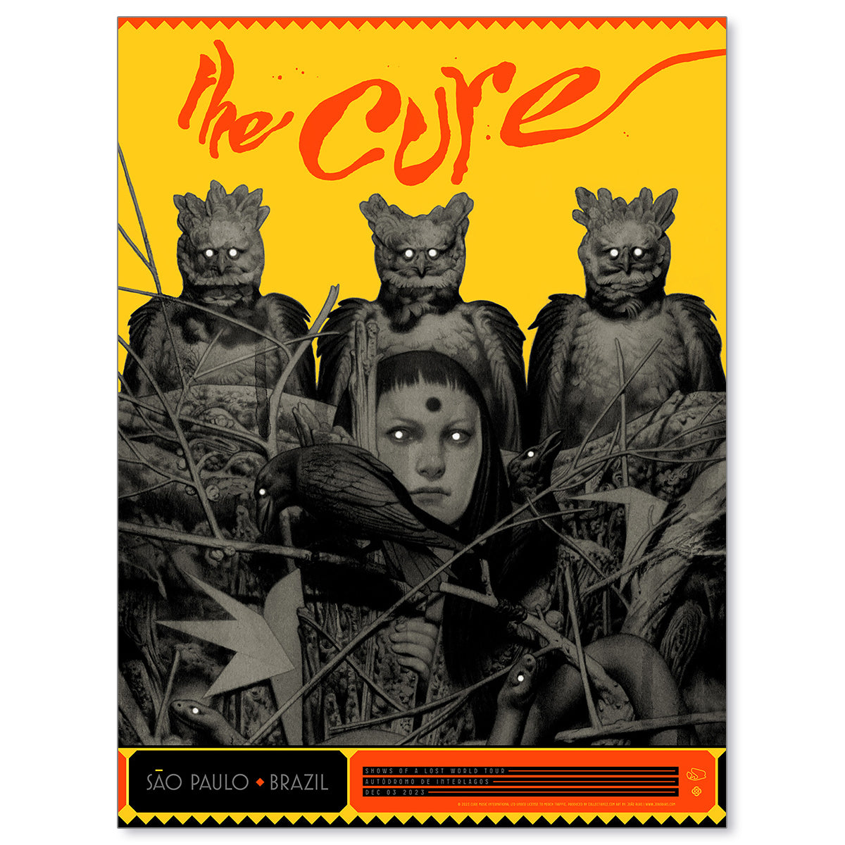The Cure São Paulo December 3, 2023 First Edition Poster