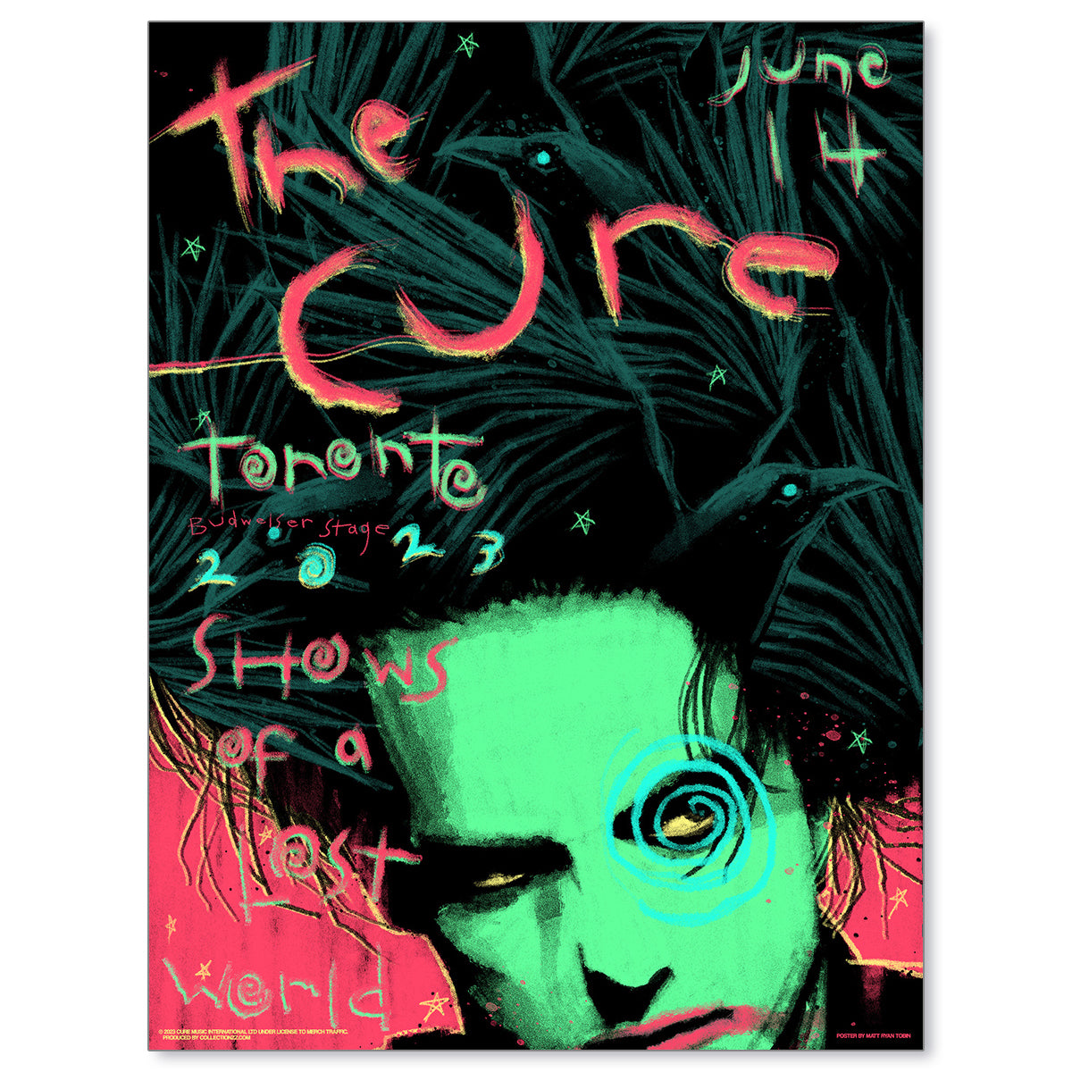 The Cure Toronto June 14, 2023 First Edition Poster