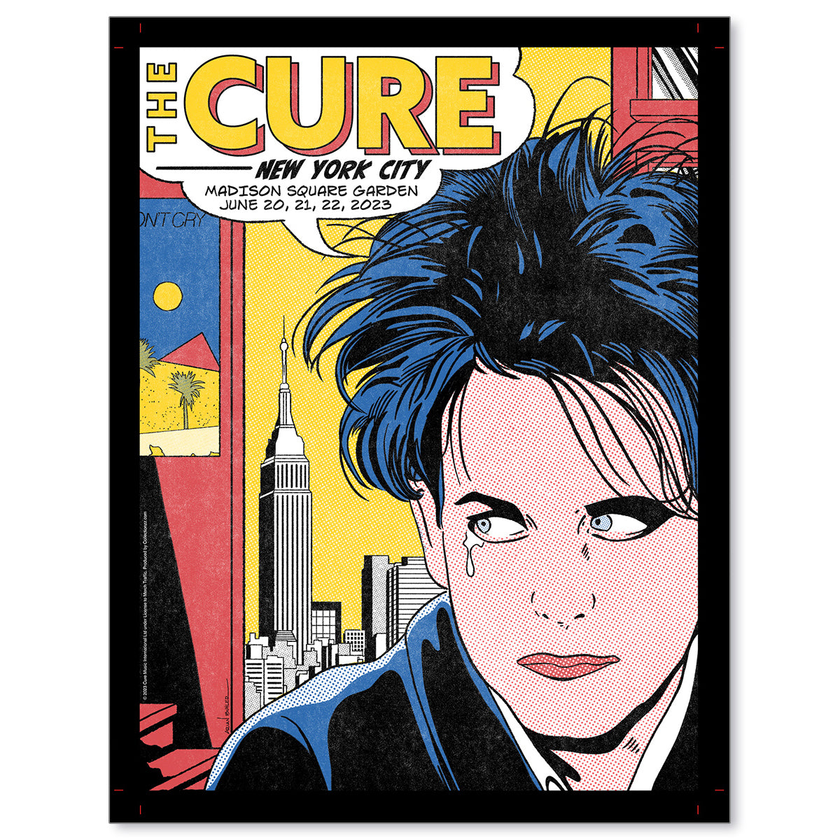 The Cure New York City June 20-22, 2023 First Edition Poster