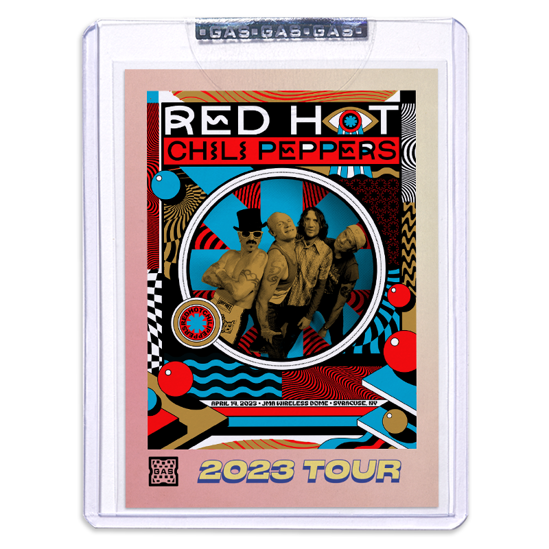 Red Hot Chili Peppers Syracuse April 14, 2023 Poster & Trading Card