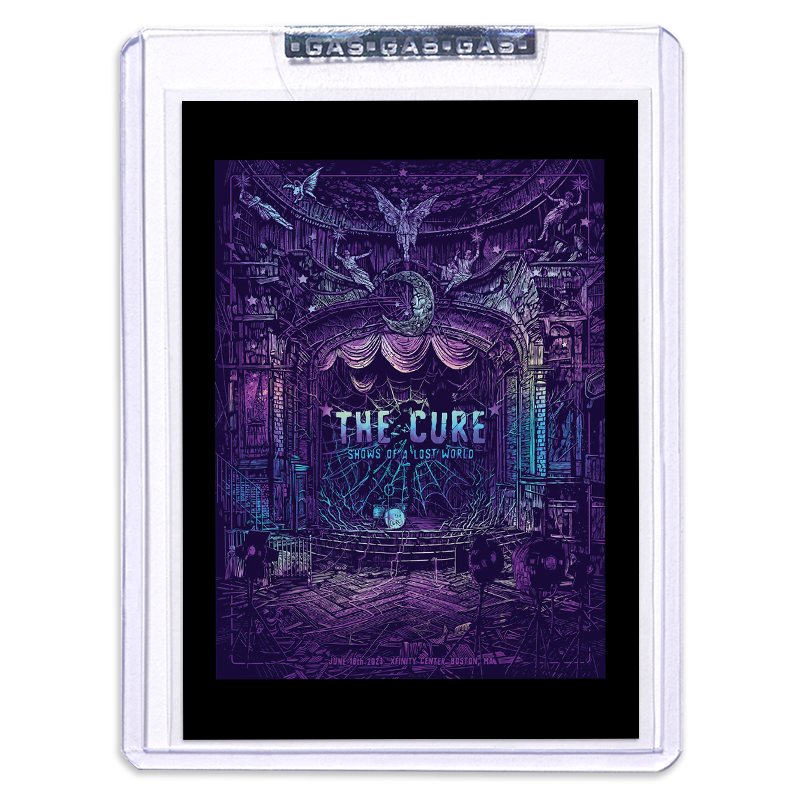 The Cure Boston June 18, 2023 Rainbow Foil Second Edition Poster & Trading Card