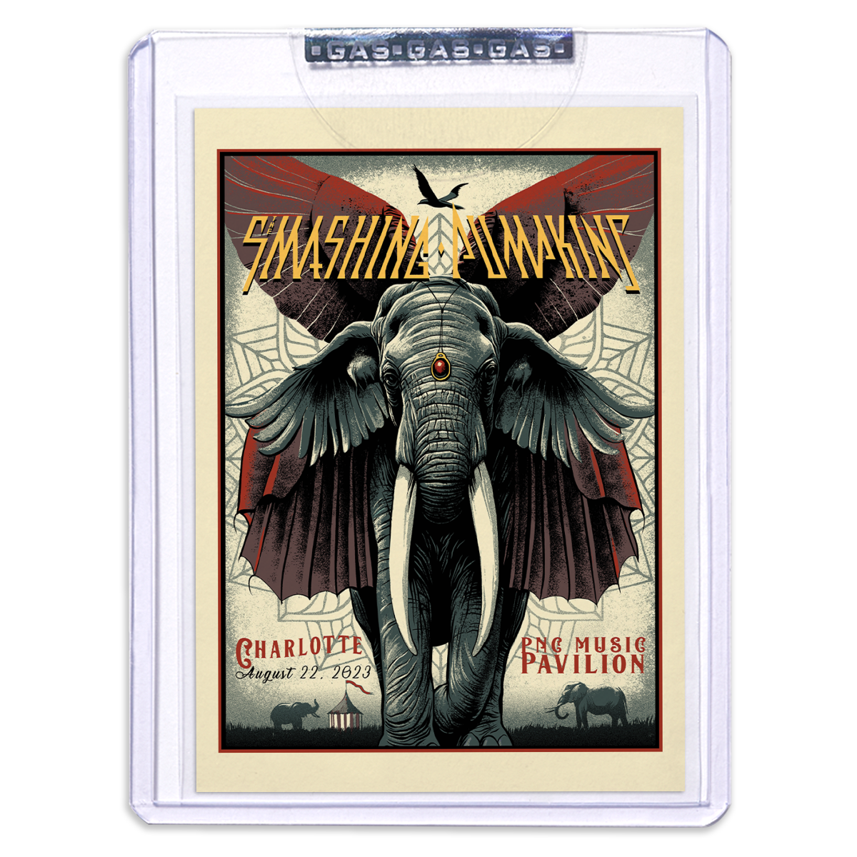 The Smashing Pumpkins Charlotte August 22, 2023 Poster & Setlist Trading Card