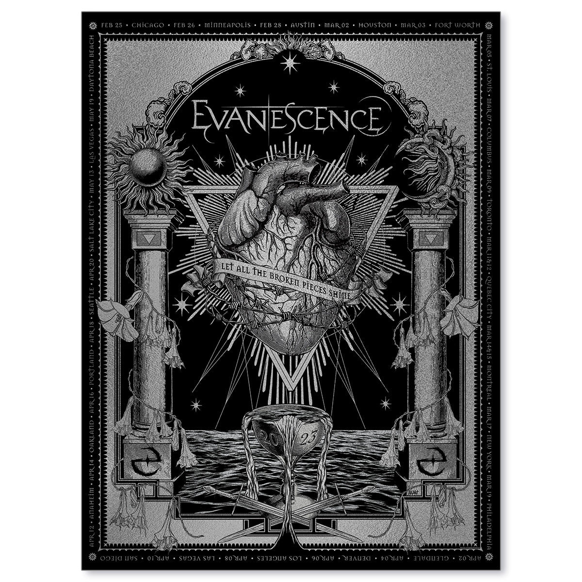 Evanescence Will of the People Tour Screenprint
