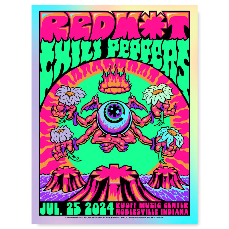 Red Hot Chili Peppers Noblesville July 25th (Rainbow Foil Edition)