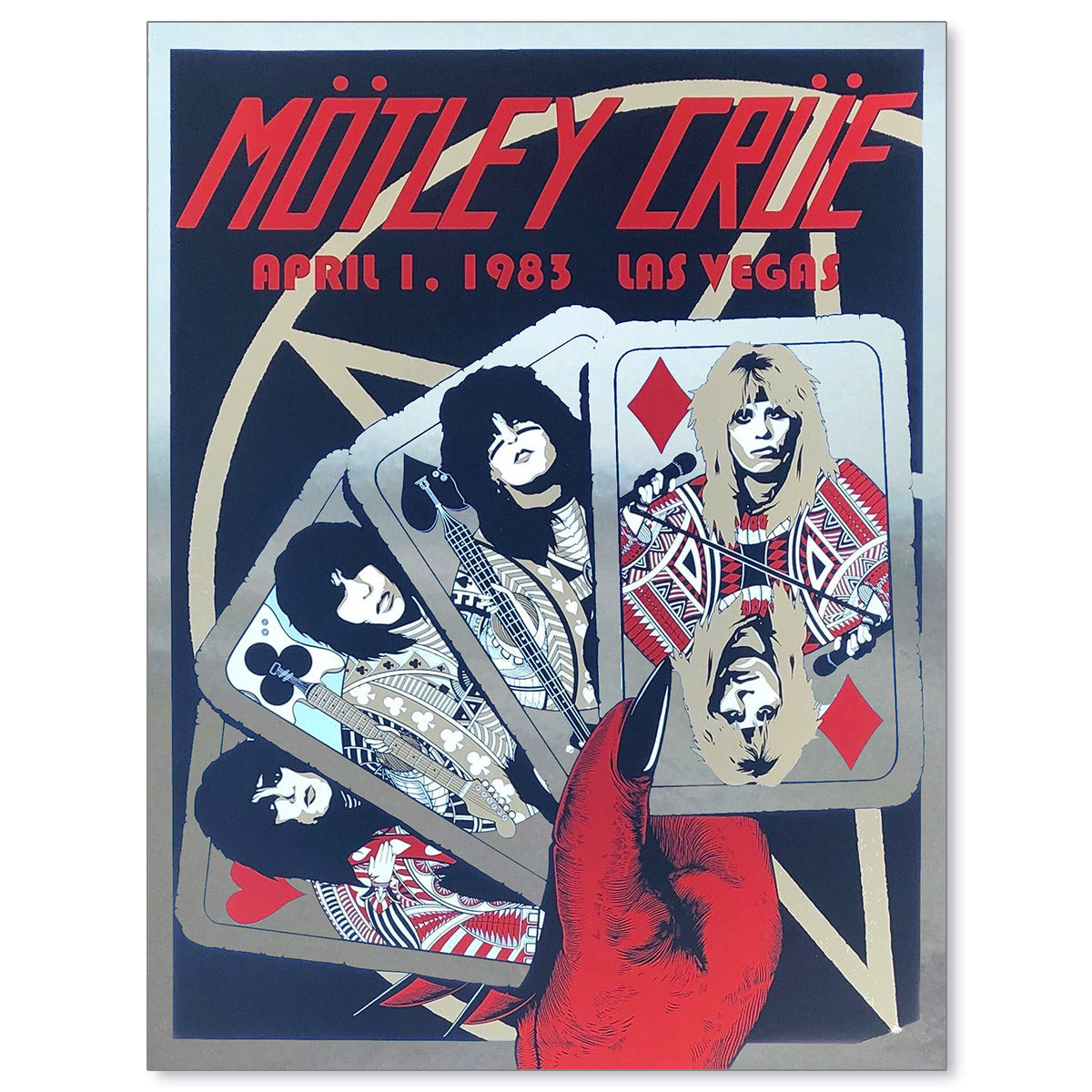 Mötley Crüe Las Vegas 1983 by Andrew Alekseev (Mirror Foil)