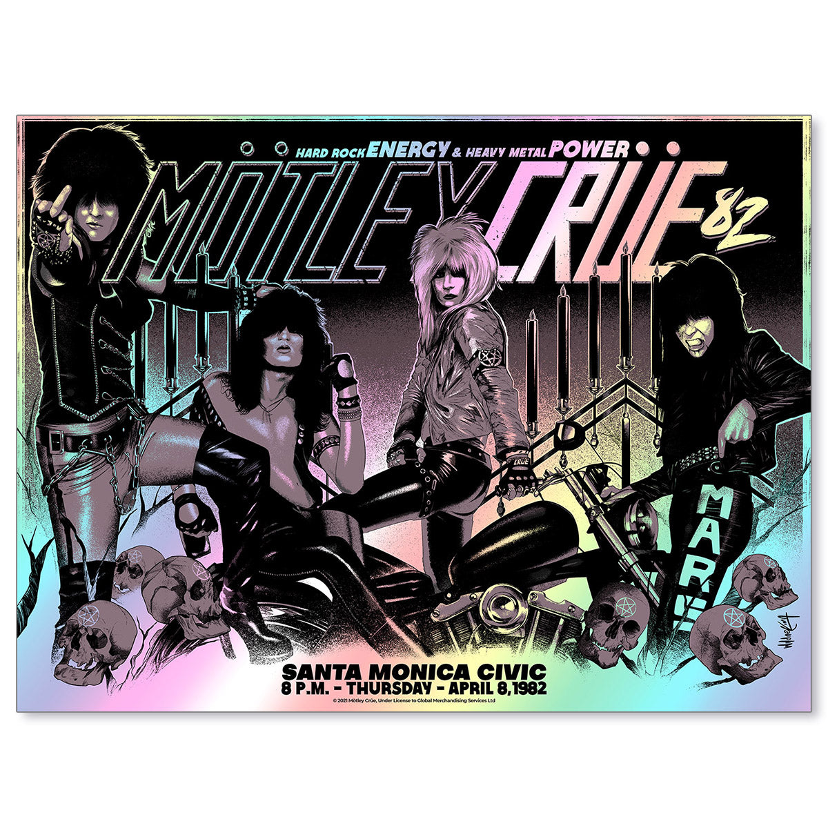 Mötley Crüe Santa Monica 1982 (Rainbow Foil)