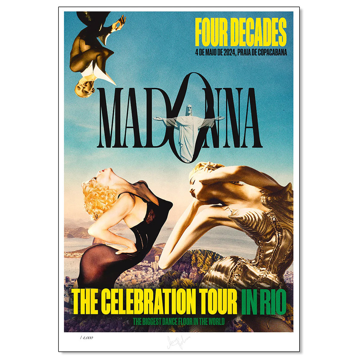 Madonna The Celebration Tour in Rio Plate Signed Poster