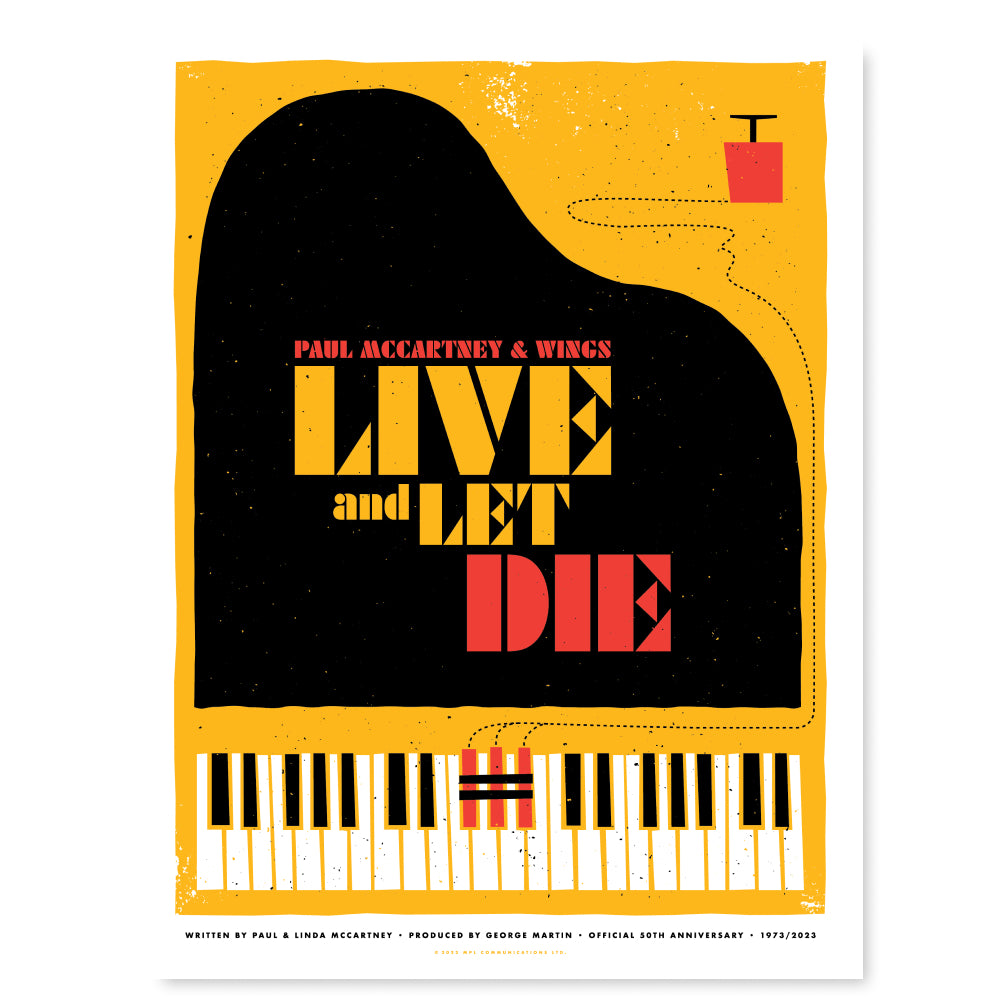 Paul McCartney and Wings Live and Let Die Commemorative Art Print