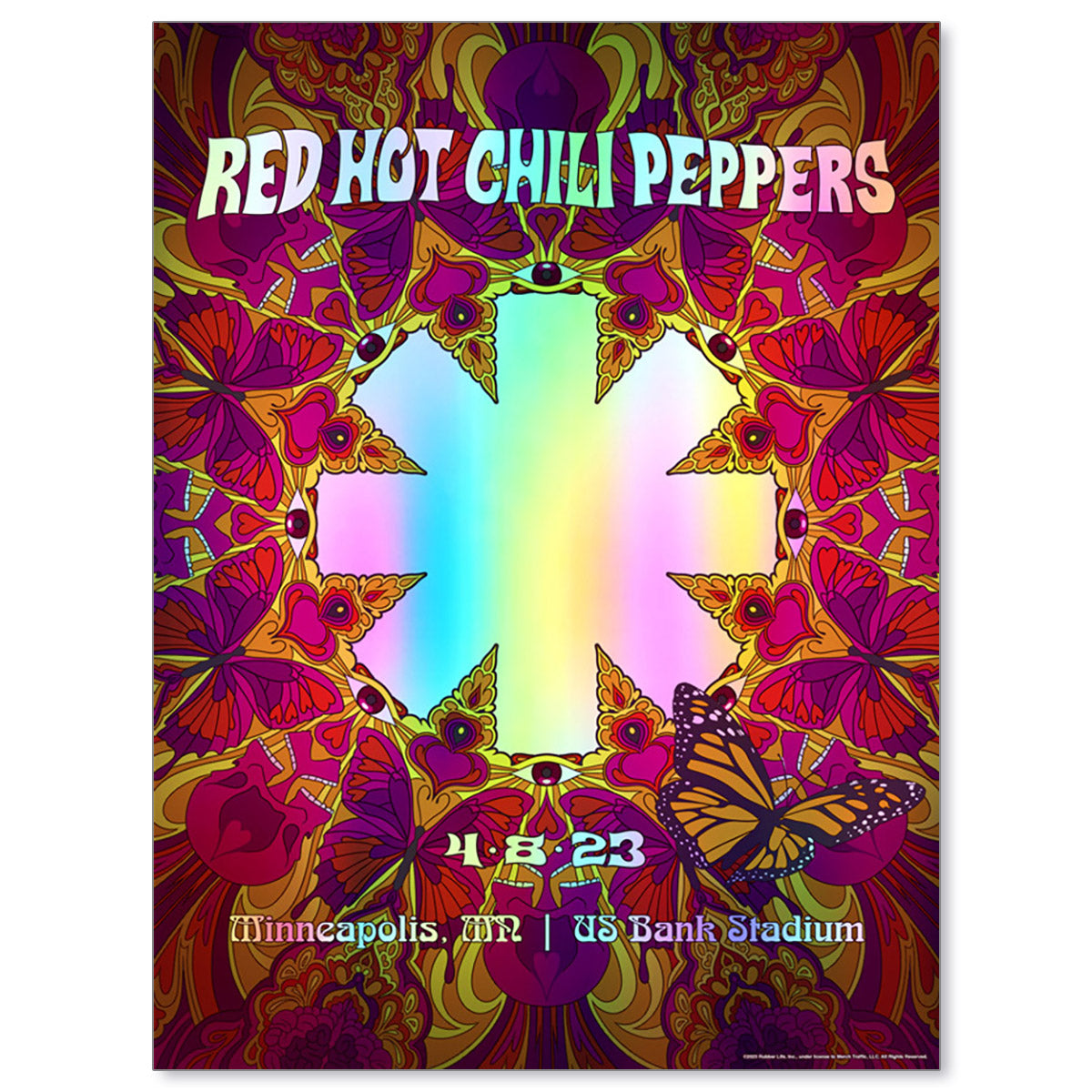 Red Hot Chili Peppers Minneapolis April 8, 2023 (Rainbow Foil)