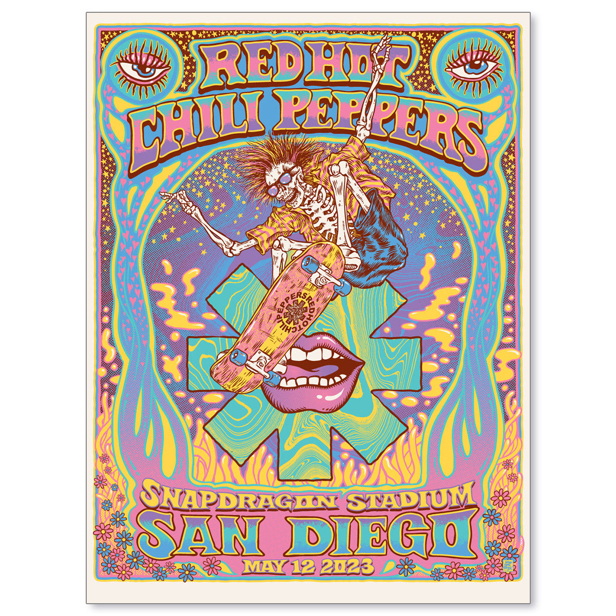 Red Hot Chili Peppers San Diego May 12, 2023 Poster & Trading Card