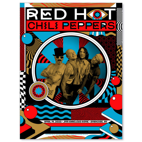 Red Hot Chili Peppers Syracuse April 14, 2023 Poster & Trading Card