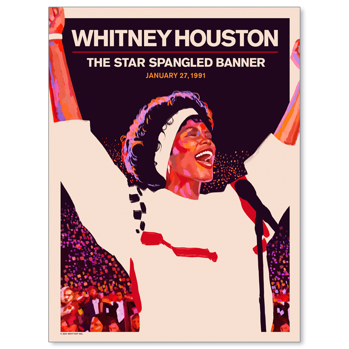 Whitney Houston Star Spangled Banner 30th Anniversary by Akiko Stehrenberger