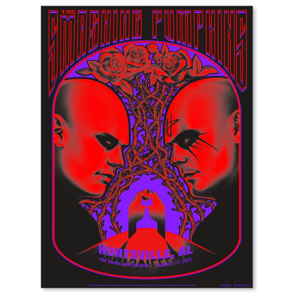 The Smashing Pumpkins Huntsville August 17, 2023 Poster & Setlist Trad