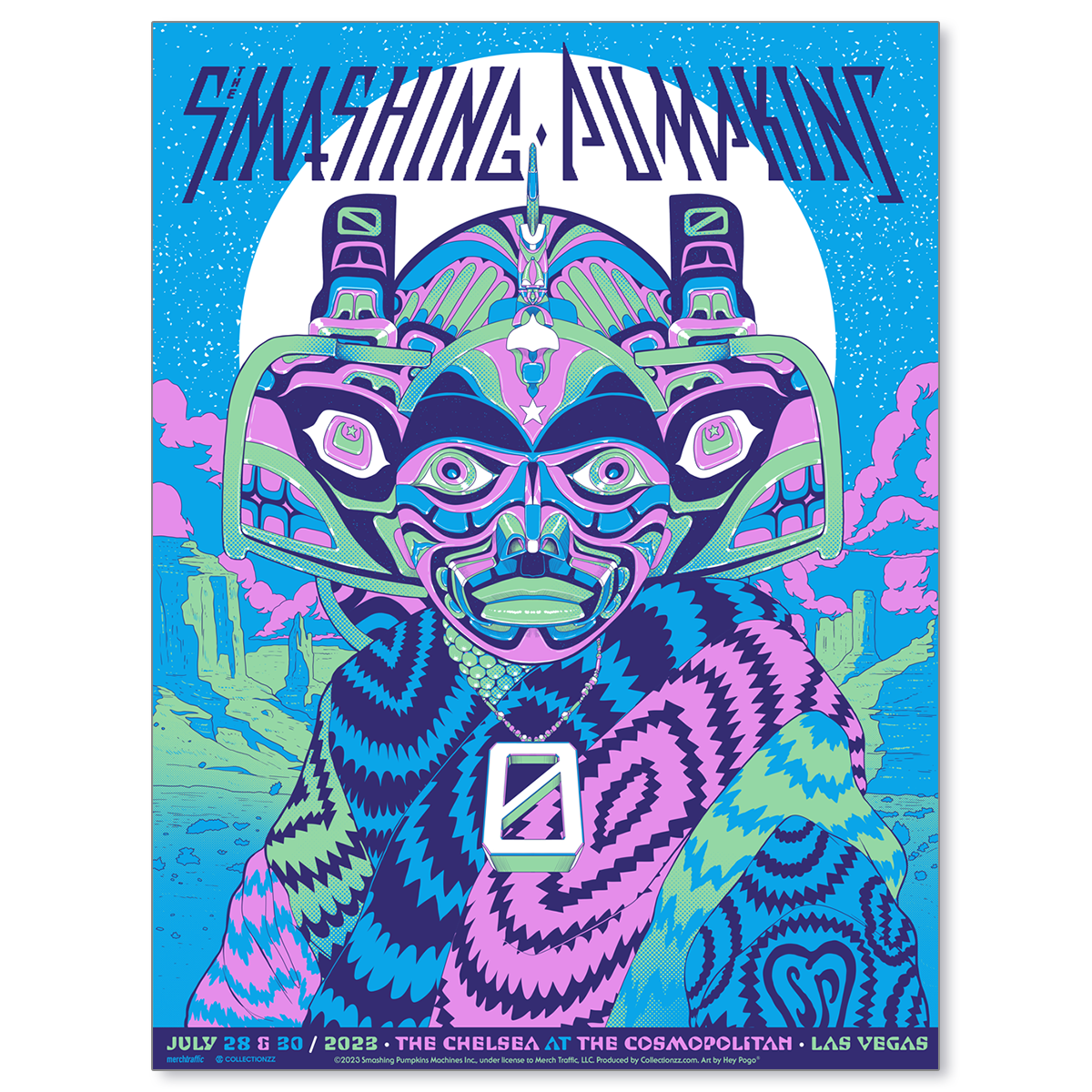 The Smashing Pumpkins Las Vegas July 28, 2023 Poster & Setlist Trading Card