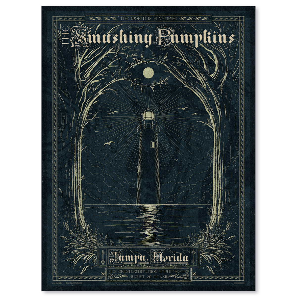 The Smashing Pumpkins Tampa August 20, 2023 Poster & Setlist Trading Card