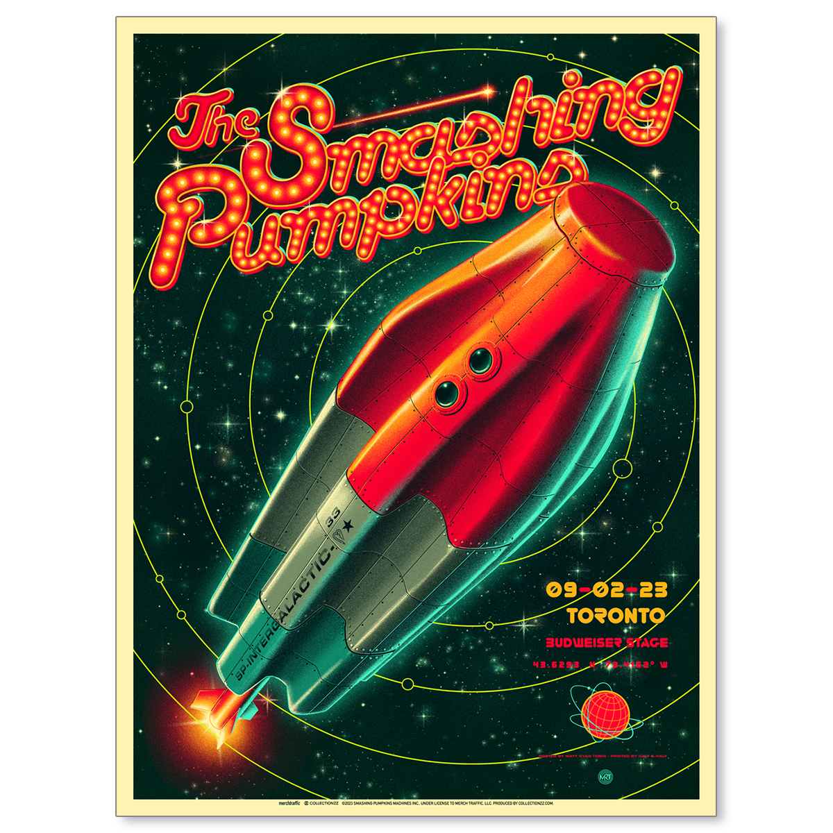 The Smashing Pumpkins Toronto September 2, 2023 Poster & Setlist Trading Card