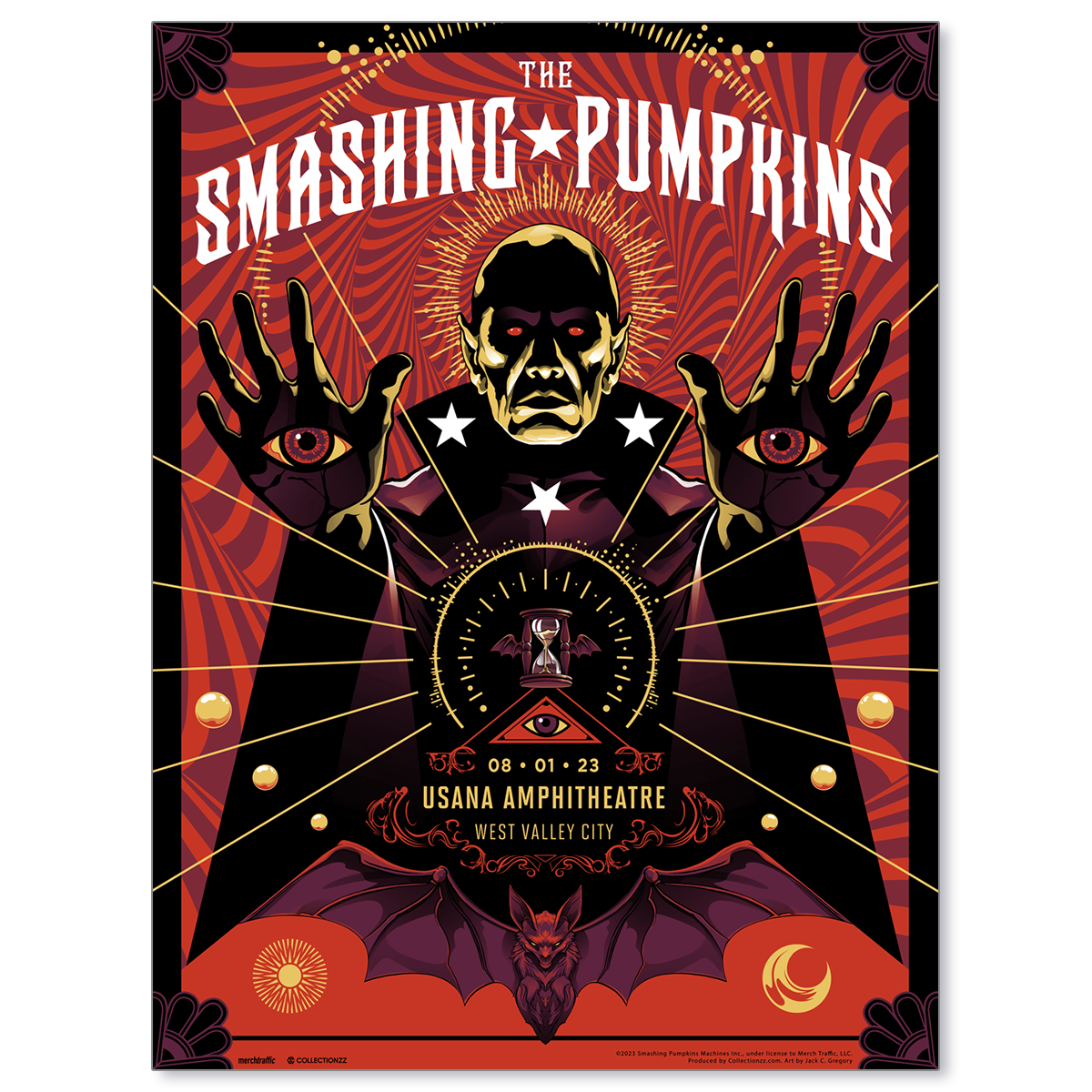 The Smashing Pumpkins West Valley City August 1, 2023 Poster & Setlist Trading Card