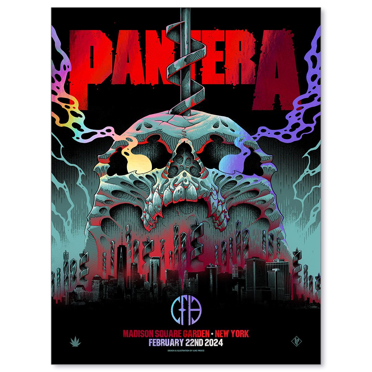 Pantera New York February 22, 2024 (Rainbow Foil)