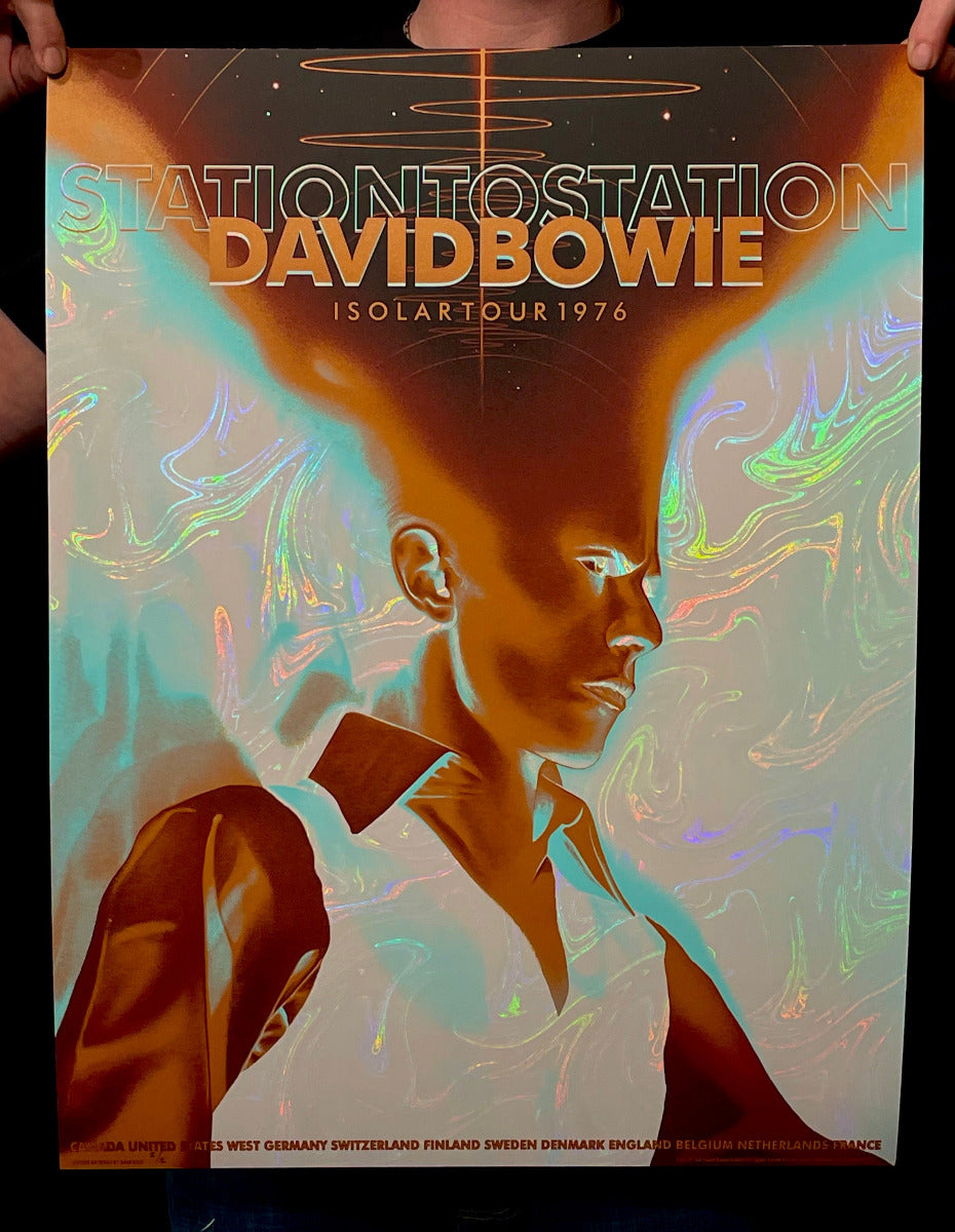 David Bowie 1976 Isolar Tour (1/1 White Oil Swirl Foil)