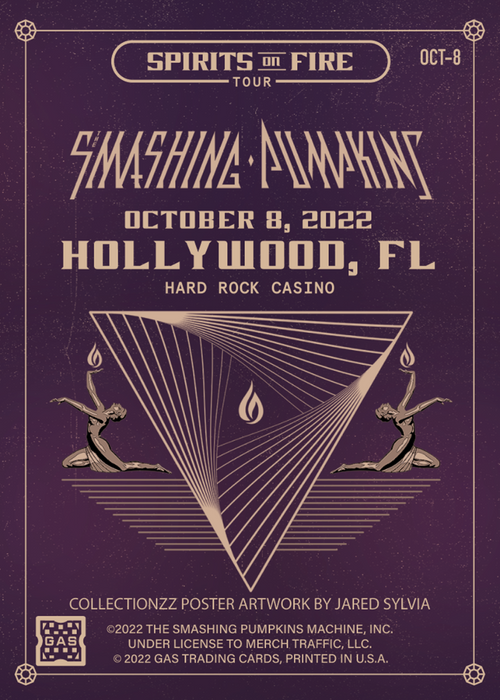 The Smashing Pumpkins Hollywood, FL October 8, 2022 Exclusive GAS Trading Card