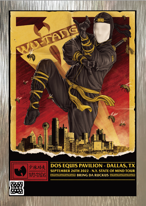 Wu Tang Clan Dallas September 26, 2022 Exclusive GAS Trading Card